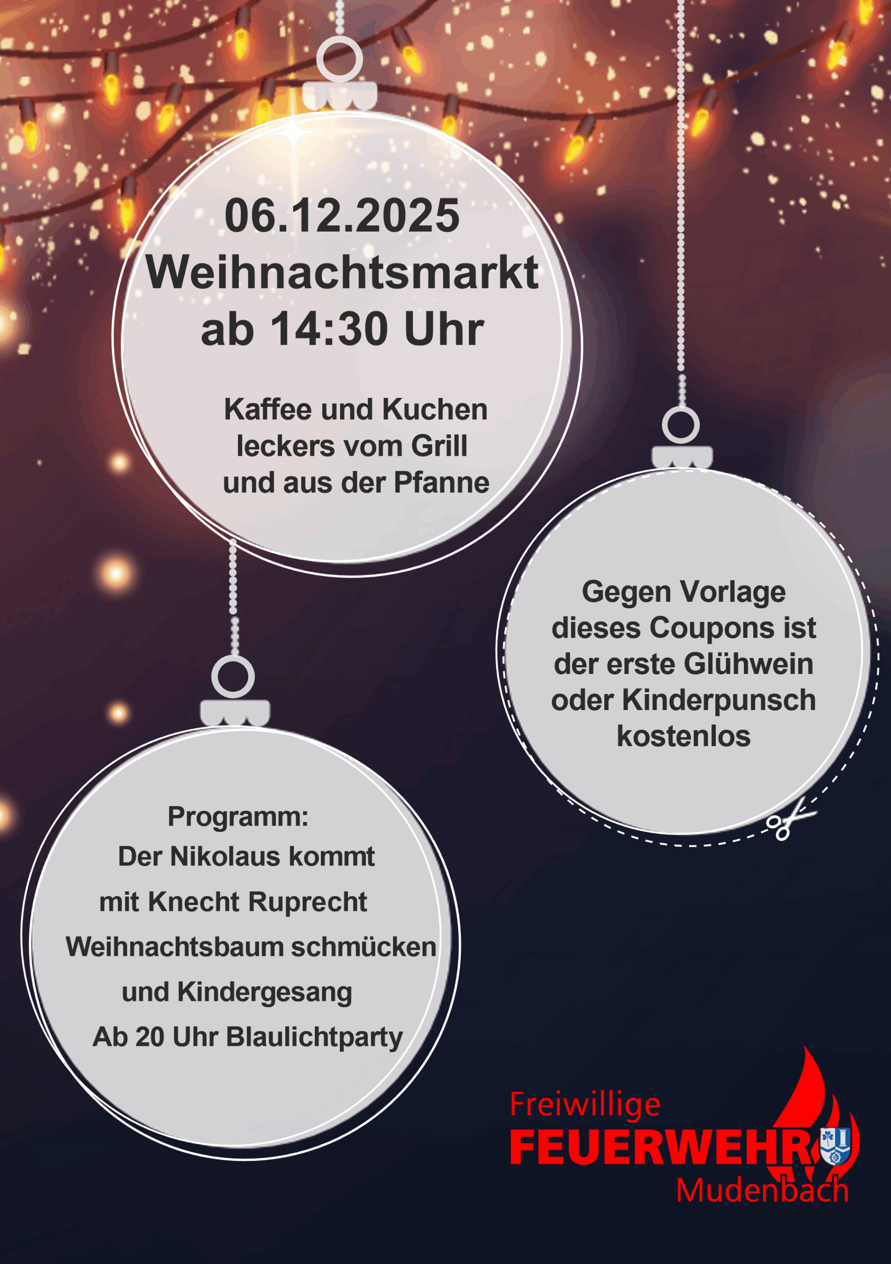 Weihnachtsmarkt Mudenbach 2025
